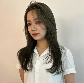 セミロング カラー ハイトーンカラー 🌙Mina🌙のヘアスタイル