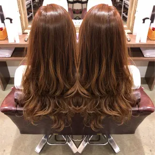 ロング カラー レイヤーカット匠 イソザキノリユキのヘアスタイル