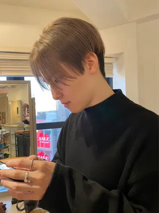 メンズ 赤み消しカラー✳️ 井上明日翔💫のヘアスタイル