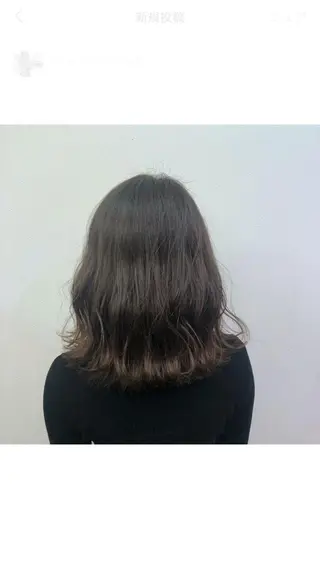 セミロング カラー 酸性縮毛矯正🧴韓国 レイヤー/髪質改善のヘアスタイル