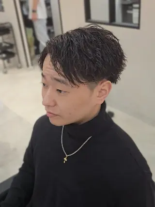 メンズ ミディアム Lapis 名古屋駅前店所属・LEN名古屋/パーマ 海外ヘア/メンズ特化のヘアスタイル