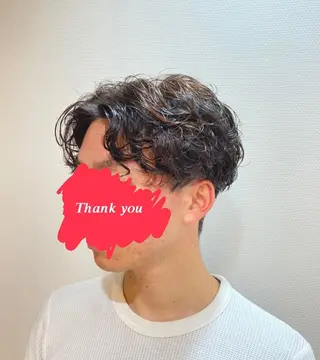 ミディアム パーマ メンズ 松本 早矢のヘアスタイル