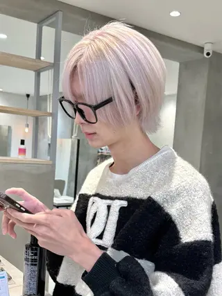 カラー メンズ hono🐬カラー 特化/ハイトーンのヘアスタイル