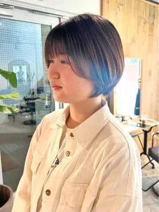 ショート ブリーチなし🥣 透明感カラー/小由葵のヘアスタイル