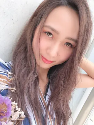 ロング カラー パーマ S＿ salonのヘアスタイル