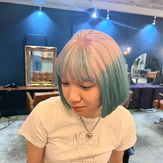 ショート カラー オカベ ショウマのヘアスタイル