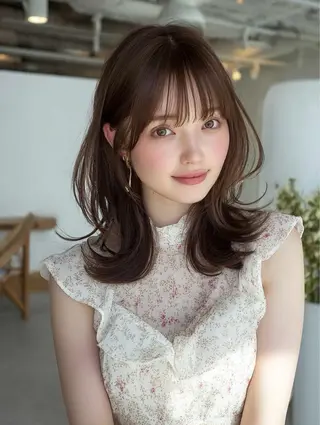 ミディアム カラー 似合わせ美髪ヘア✨ 天王寺．阿倍野🌈のヘアスタイル