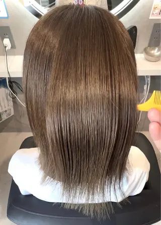 ミディアム カラー パーマ 髪質改善SALON MIST＋所属・阪神尼崎駅徒歩2分 半個室サロン　小田稔のヘアスタイル