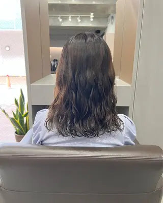 ミディアム パーマ ボブパーマコテ巻き風 パーマNo1深江秀平のヘアスタイル