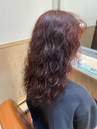 セミロング カラー 新宿メンズパーマ ヨモギダのヘアスタイル