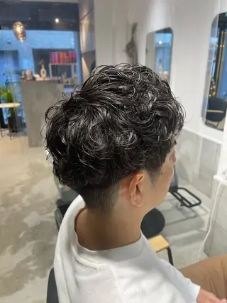 パーマ メンズ くらたに りくのヘアスタイル