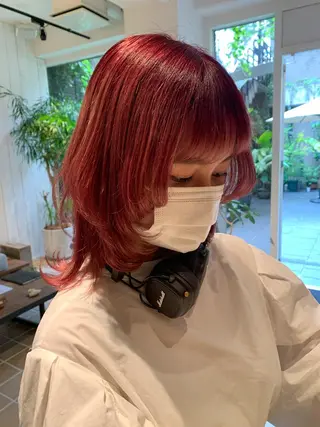 ミディアム カラー 【ロングウルフカット 姫カット】伊藤裕哉のヘアスタイル