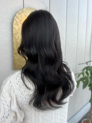 ロング カラー パーマ ヘアアレンジ メンズ 透明感カラー／ 新潟万代/池野里衣のヘアスタイル