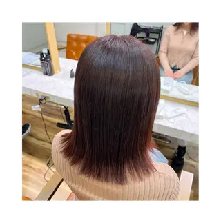 ミディアム カラー 長島 美織のヘアスタイル