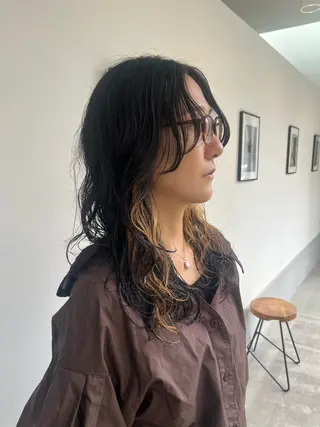 ロング パーマ パーマ/縮毛矯正 揚村武斗のヘアスタイル