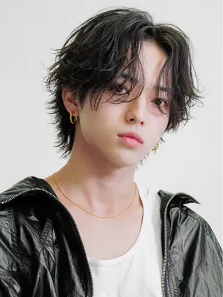 ミディアム ⭐️メンズ特化⭐️ パーマ　カラーのヘアスタイル