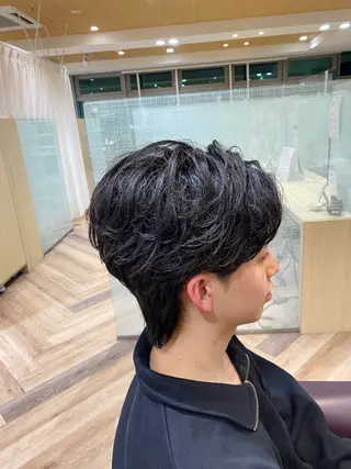 メンズ メンズ特化/フェザー /パーマ/伊勢元のヘアスタイル