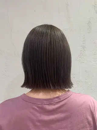 ミディアム カラー ヘアアレンジ 🫧透明感カラー/ ボブ/小笠原汐海🪽のヘアスタイル
