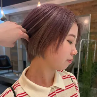 ショート カラー ハイトーン/ 髪質改善/ヒロタリカのヘアスタイル