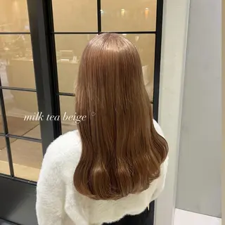 ロング カラー 𝒎𝒐𝒆🩰 名駅/ヘアメ/暖色♡のヘアスタイル