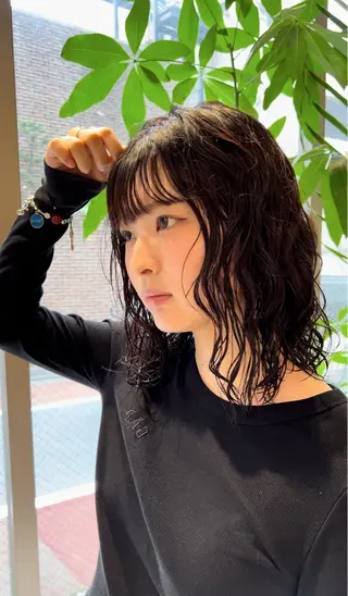 ミディアム パーマ パーマ/ボブ /レイヤー チヒロのヘアスタイル