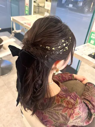 セミロング はるか/ブリーチカラ ー/ヘアアレンジ🤍のヘアスタイル