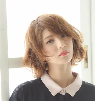 ショート カラー パーマ ヘアアレンジ ネイル マツエク・マツパ eyelush color world庄内駅前所属・シールエクステ／豊中 吉田孝司のヘアスタイル