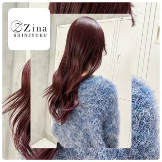 ロング 新宿📍韓国ヘア 🇰🇷透明感カラーのヘアスタイル