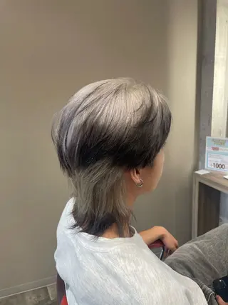 ショート ウルフ/ブリーチ ハイトーン/福嶌和樹のヘアスタイル