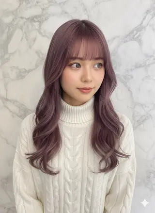 ロング カラー 🍒しの🍒 ハイトーン/カットのヘアスタイル