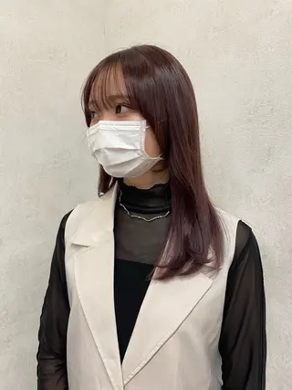 セミロング カラー 艶カラー┆ブラウン ┆ゆうはのヘアスタイル