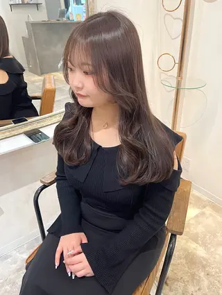 ロング カラー 盛れる顔まわり✨🎀 モテカラー別所好葉のヘアスタイル