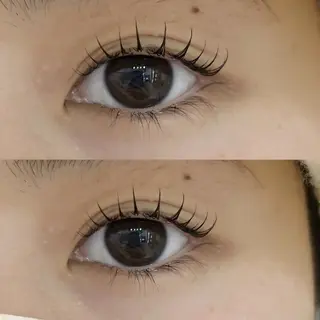 マツエク・マツパ ブリーチなしカラー ダブルカラーエクステのヘアスタイル