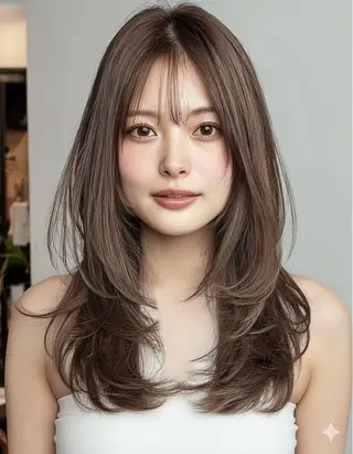 セミロング 💜髪質改善💜韓国 レイヤー💜TAKUのヘアスタイル