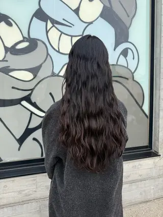 ロング デジタルパーマ/ ウェーブパーマ/神野のヘアスタイル