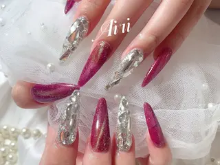 ネイル ネイルサロンAiri 長さ出し·シンプルのネイルデザイン