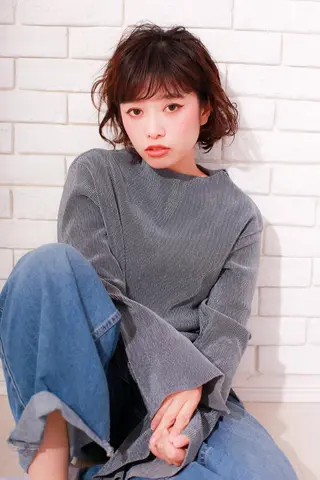 ミディアム a-granz 住吉店のヘアスタイル