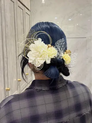 ヘアアレンジ レイヤー/顔まわり 透明感カラー柳澤優名のヘアスタイル