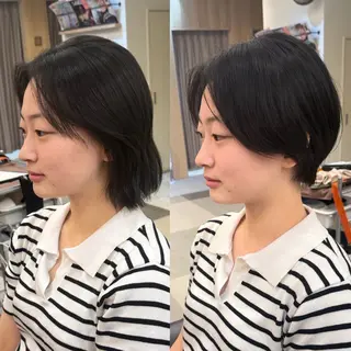 ショート ガレリアエレガンテ名駅店所属・【ショート/ボブ 丸みショート】深萱のヘアスタイル