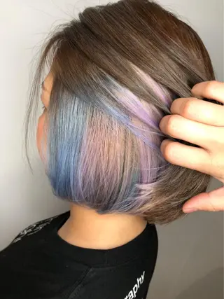 ミディアム カラー ヘアアレンジ HairSignature所属・ブリーチ指名神戸 No.1美容師RENのヘアスタイル