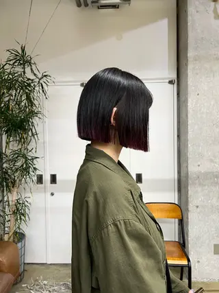 ショート era所属・azumi/ボブ/暖 色/オリーブ/縮毛のヘアスタイル