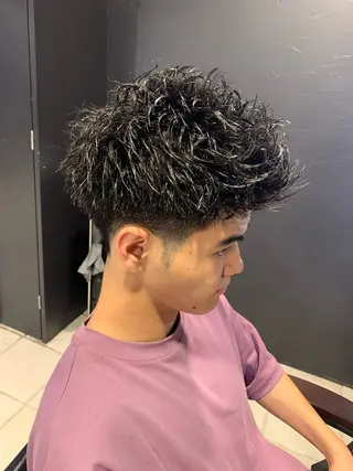 ショート メンズ メンズパーマ/難波/ 心斎橋　室園亮佑のヘアスタイル