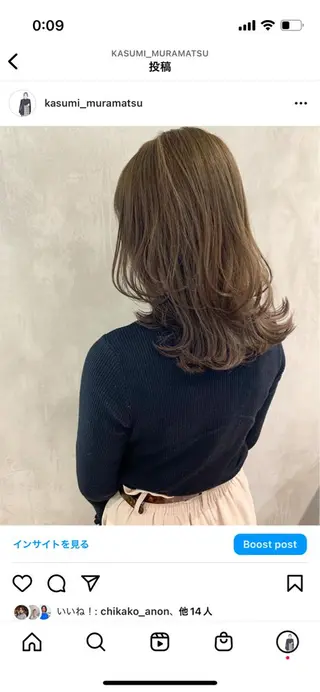 ミディアム カラー 似合わせ特化🌷 kasumiのヘアスタイル