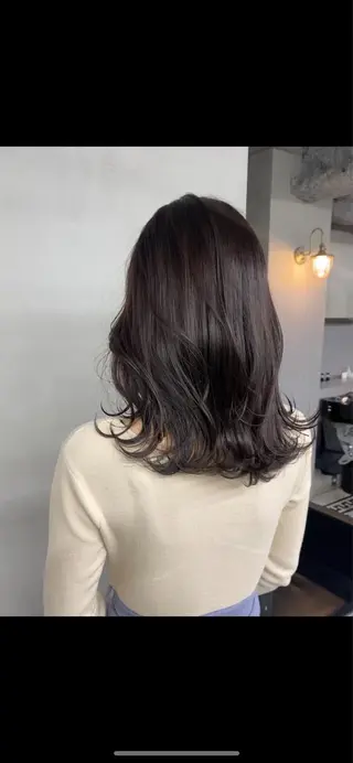 ミディアム 新宿/韓国ヘア/ 髪質改善ストレートのヘアスタイル