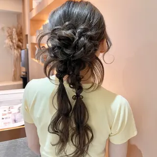 ロング カラー ヘアアレンジ ✨カチモリ✨レイヤー 韓国ヘア🇰🇷ゆいのヘアスタイル