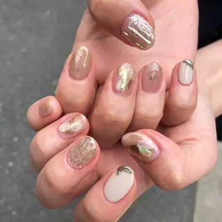 ロング カラー ヘアアレンジ キッズ ネイル マツエク・マツパ 福田 加奈のネイルデザイン