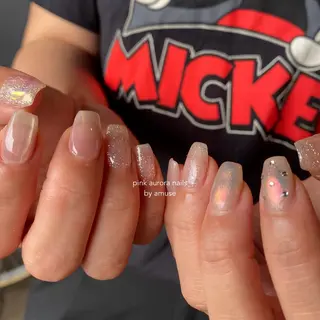 ネイル amuse 手書きニュアンスのネイルデザイン