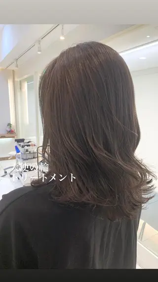 ミディアム カラー 似合わせカラー/艶 髪質改善/ヨシザキのヘアスタイル