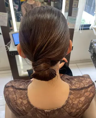 ミディアム ヘアアレンジ 羽エクステ/シール エクステ/横浜駅5分のヘアスタイル