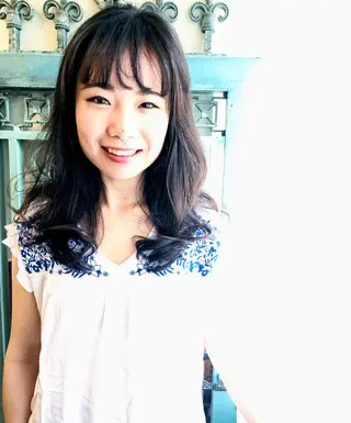 セミロング カラー パーマ ヘアアレンジ 表参道Lise おおいしおりのヘアスタイル